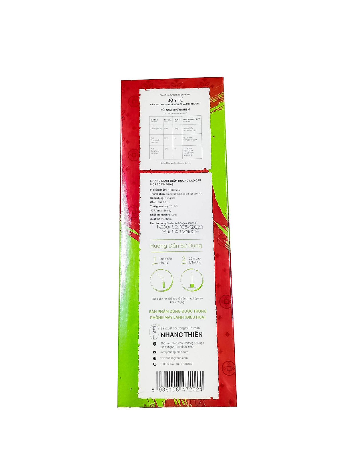 Nhang Xanh Trầm Hương Cao Cấp 15 năm -100g - mùi thơm tự nhiên, dịu ngọt của trầm - Nhang Thiền