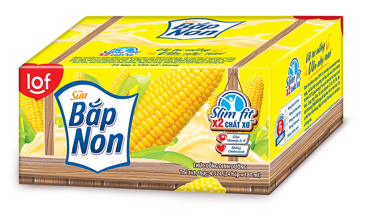 Thùng 24 Hộp Sữa Bắp Non LOF 180ml/hộp