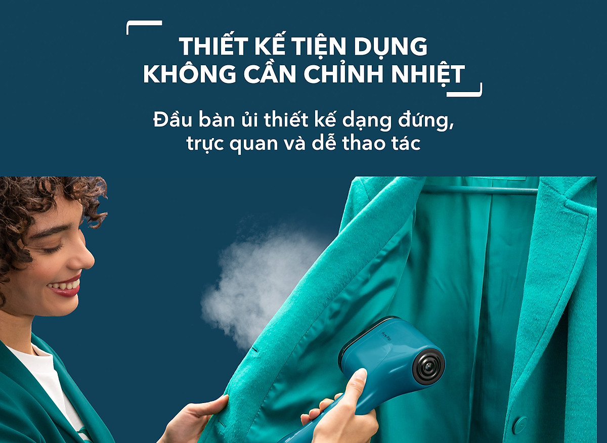 Bàn ủi hơi nước cầm tay Tefal Pure Pop - [Hàng chính hãng]