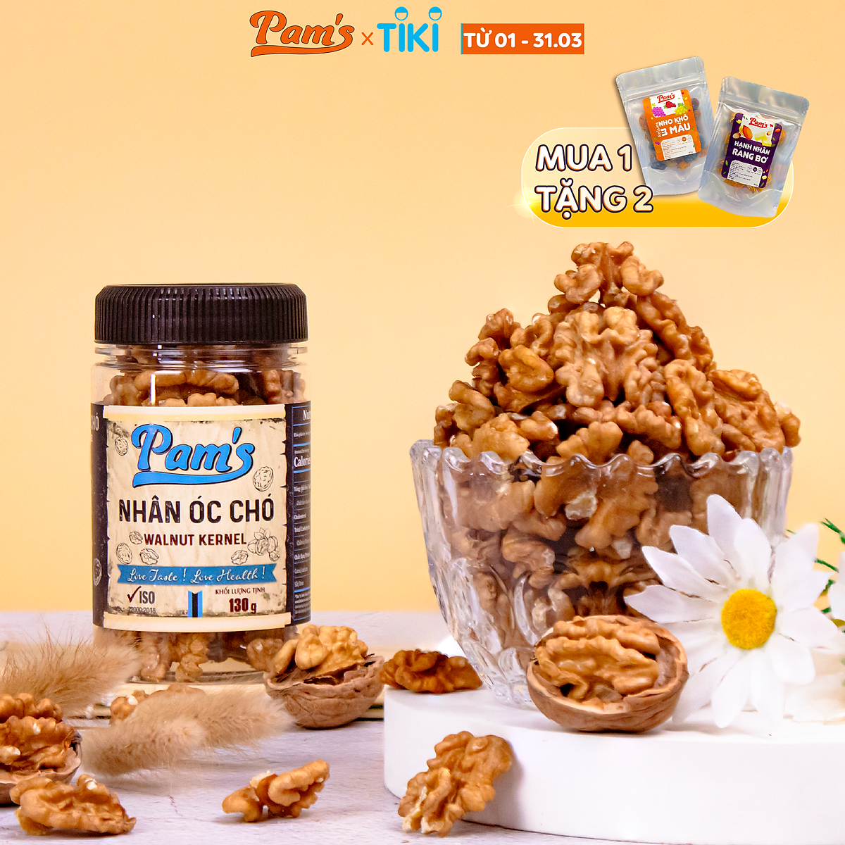Nhân Hạt Óc Chó Vàng Pams,Hạt Óc Chó Chile Tách Vỏ Tốt Cho Mẹ Bầu Nhân Hạt Óc Chó Vàng Pams,Hạt Óc Chó Chile Tách Vỏ Tốt Cho Mẹ Bầu
