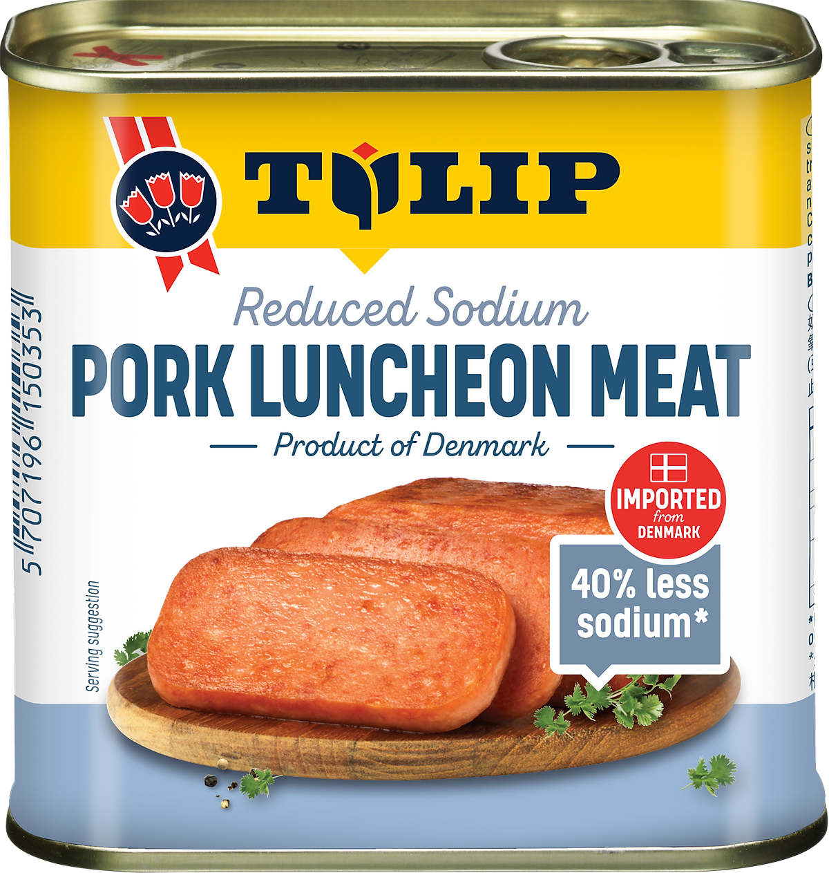 Thịt Heo Hộp Tulip 40% Giảm Mặn 340g (Đan Mạch)