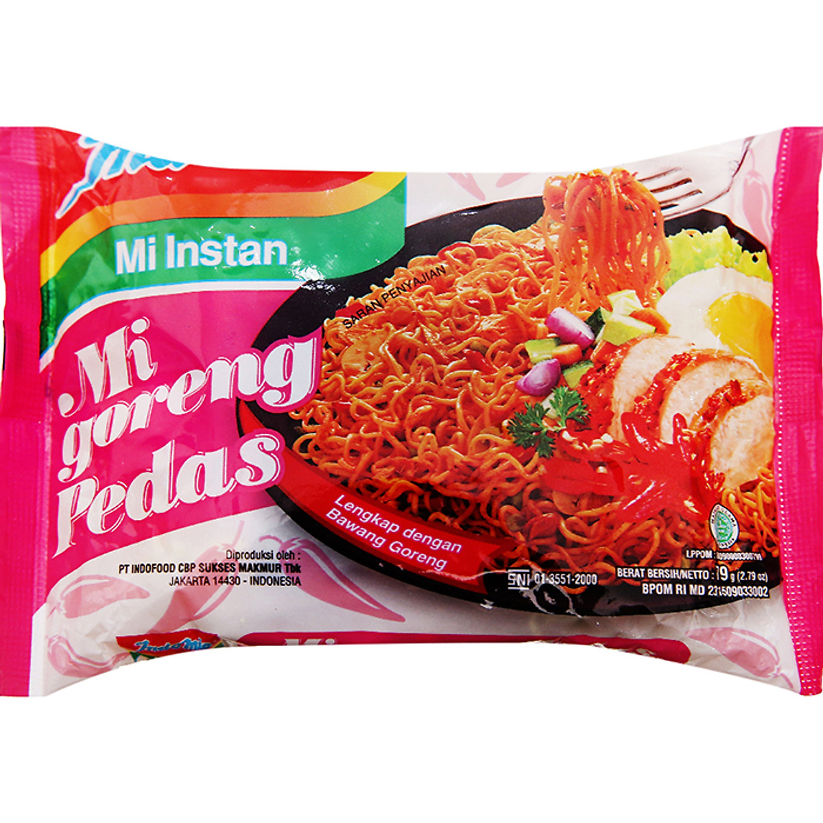 Mì Goreng Pedas Vị Cay Nồng Indomie (79G X 40 Gói/Thùng)