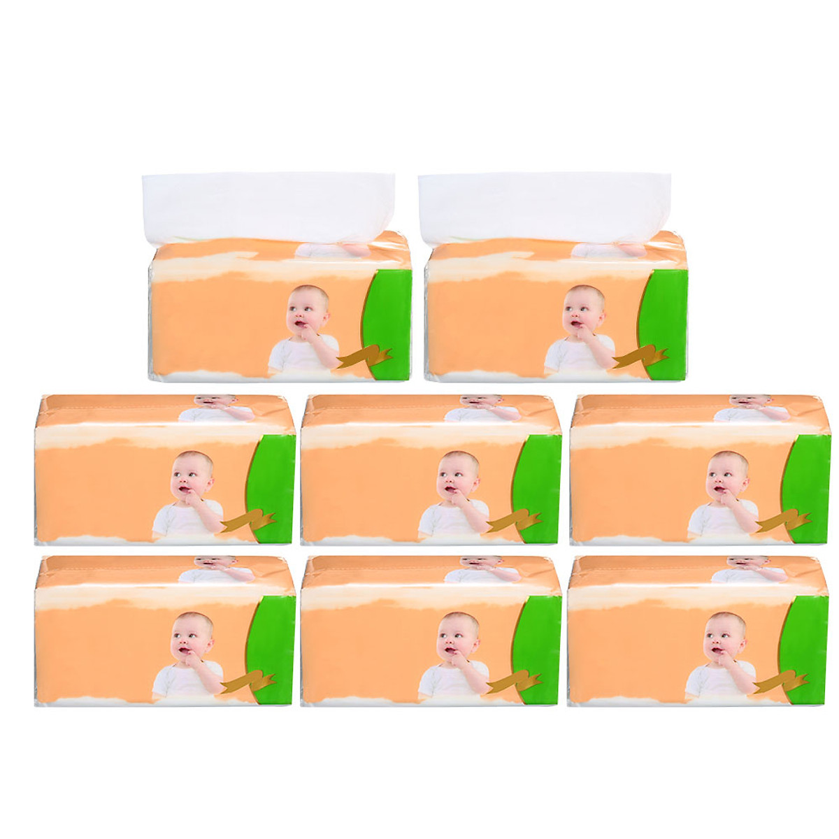 Mua 8 Packs 4 Layers Wood Pulp Facial Tissue Toilet Paper Tissue Paper