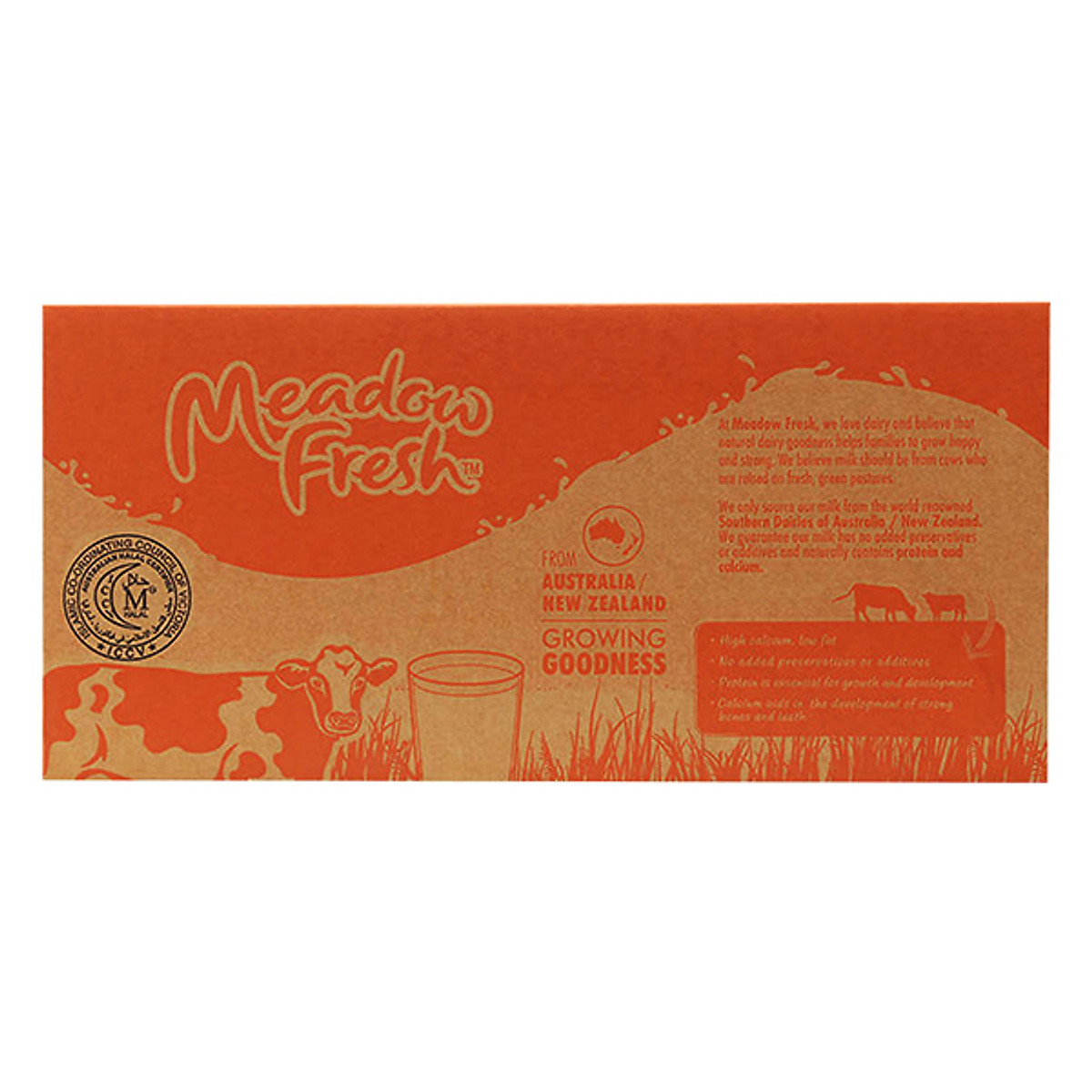Thùng 12 hộp Sữa Tươi Tiệt Trùng Giàu Canxi Ít Béo Meadow Fresh 1L hàng New Zealand