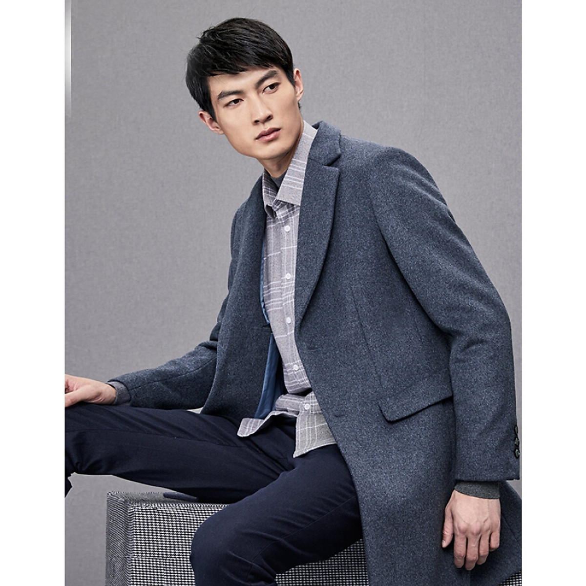 Áo vest Blazer dạ nam dáng dài 2 lớp lịch lãm thời trang thu đông 2020   Tháng Năm