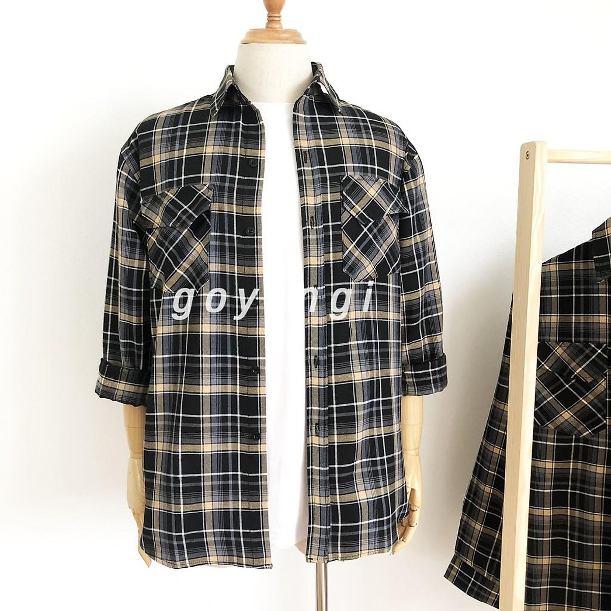 Áo sơ mi flannel kẻ unisex oversize form rộng cho cả nam và nữ phong cách Áo Sơ Mi Flannel Kẻ Unisex Oversize Form Rộng Cho Cả Nam Và Nữ Phong Cách
