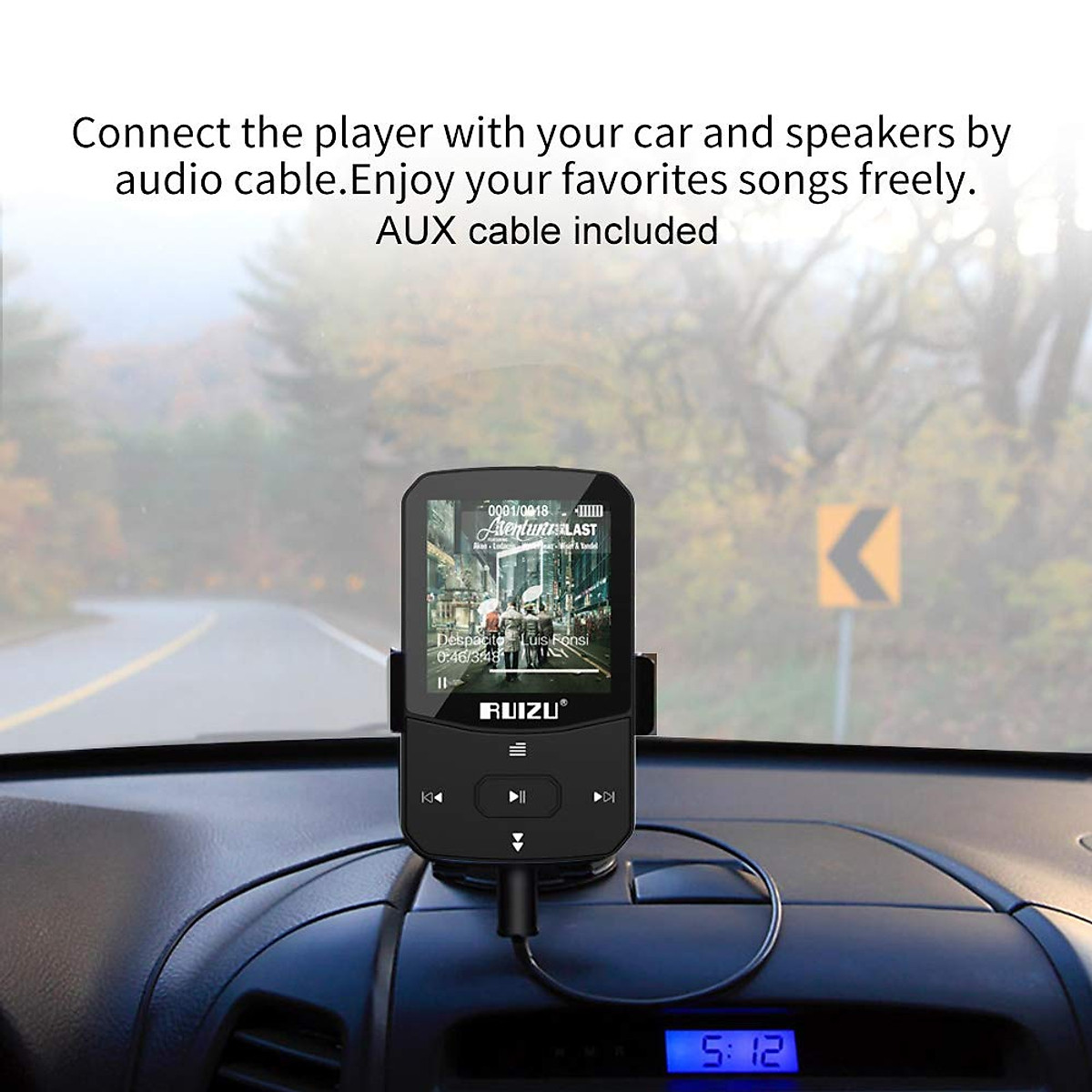 Máy Nghe Nhạc MP3 Bluetooth Ruizu X52 Bộ Nhớ Trong 8GB Cao Cấp AZONE - Hàng Chính Hãng