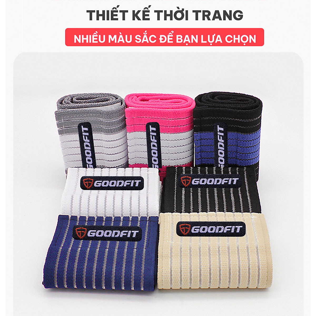 Quấn cổ tay thể thao GoodFit GF307W tập tạ, chơi cầu lông, Tennis