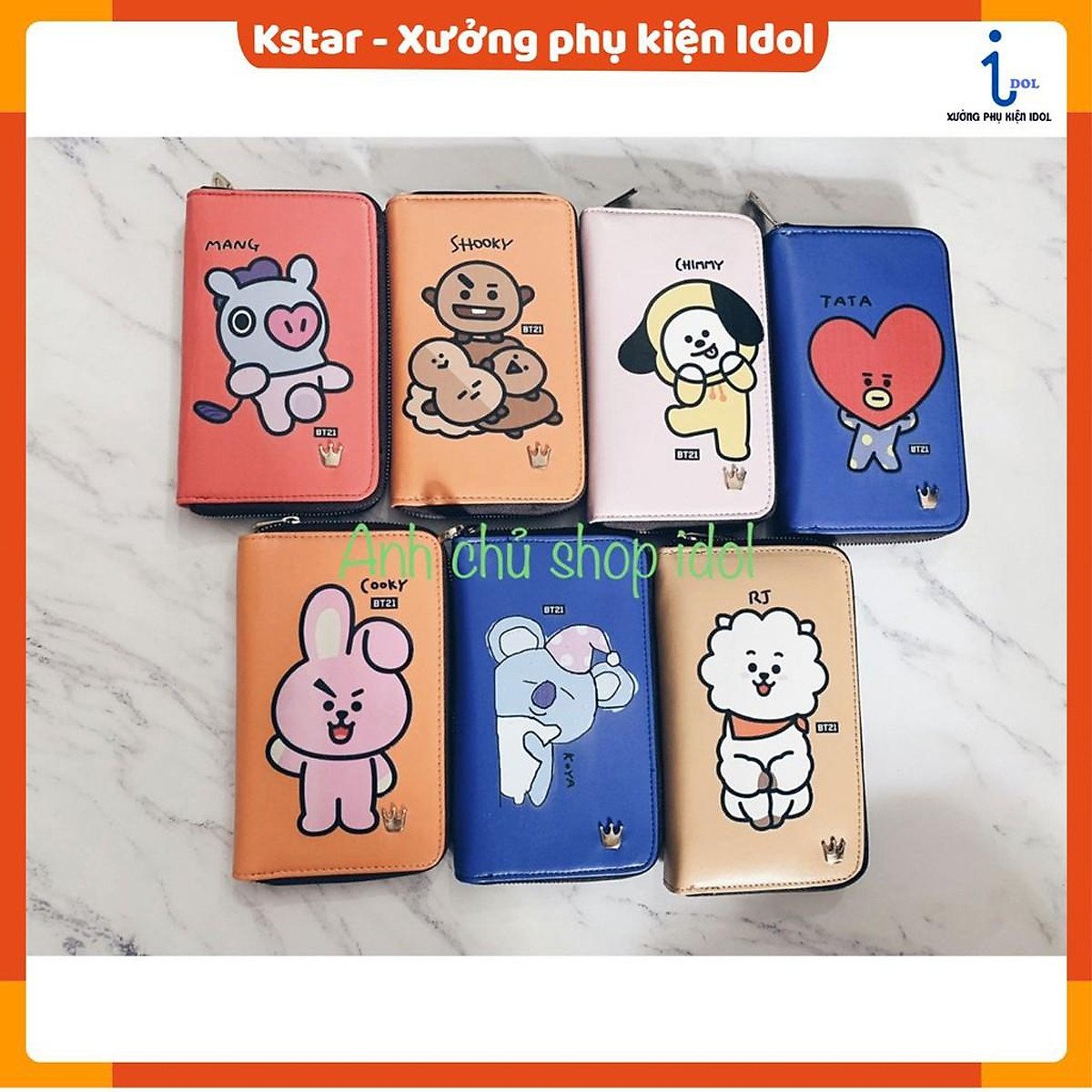 Mua Bóp Tiền Cooky Tata Chimmy Shooky Koya Rj Mang Mới