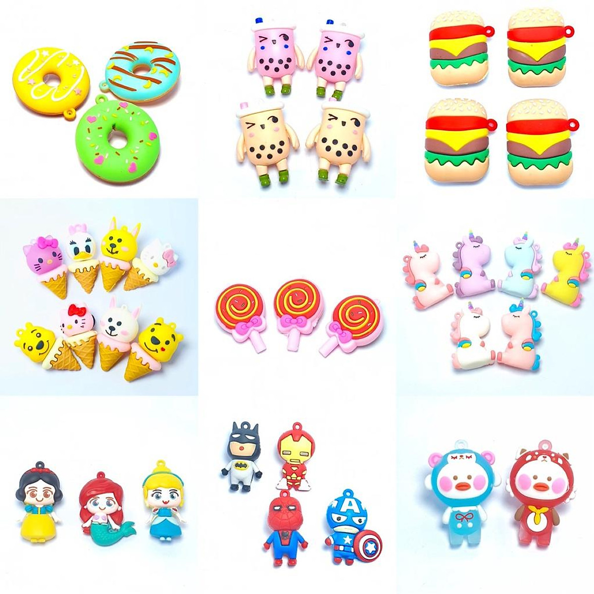Sticker dán dép cross / nút gắn hkdesign ngẫu nhiên nhiều mẫu khác nhau 4D TO / BIG / LỚN