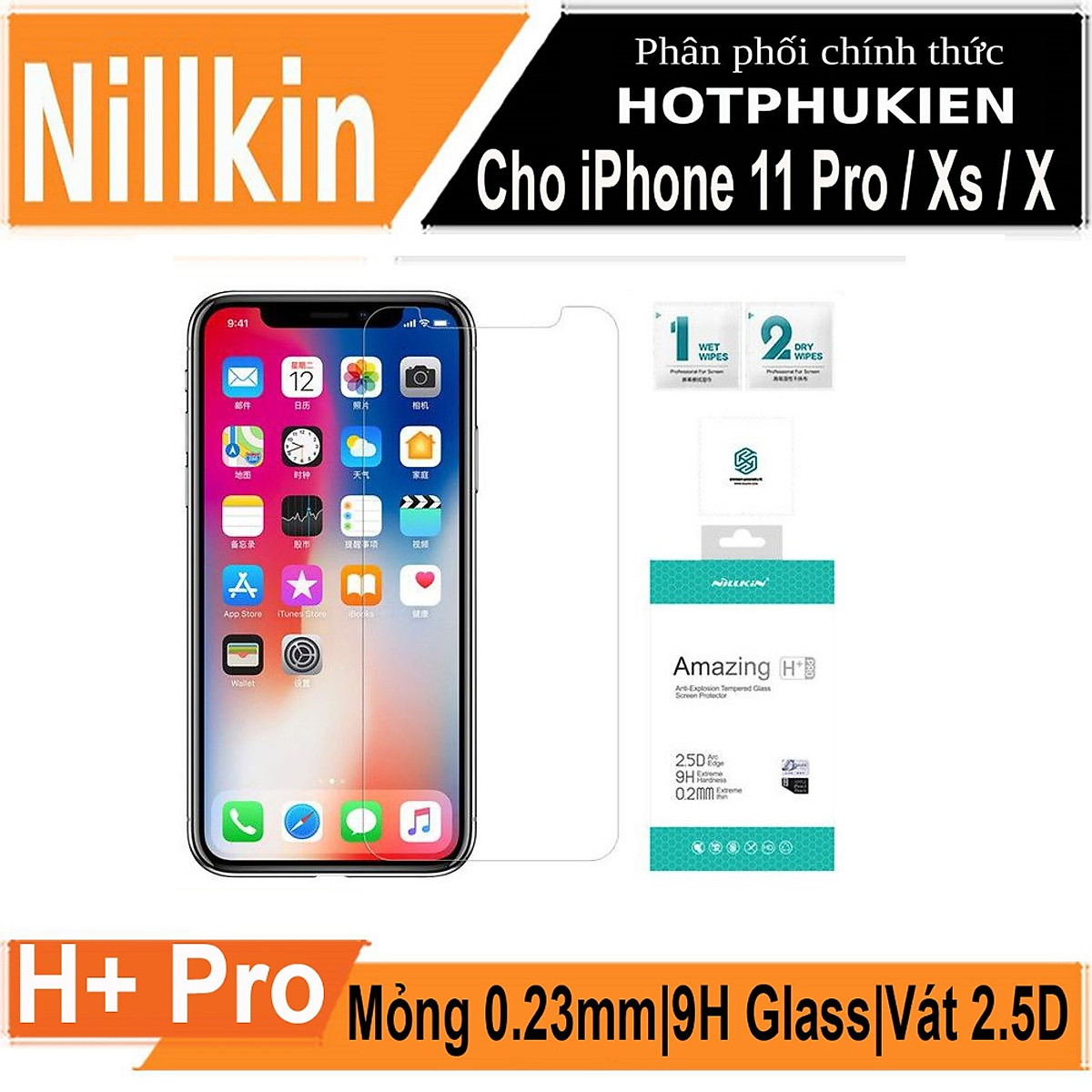 Miếng dán kính cường lực iPhone X / Iphone XS / iPhone 11 Pro 5.8 ...