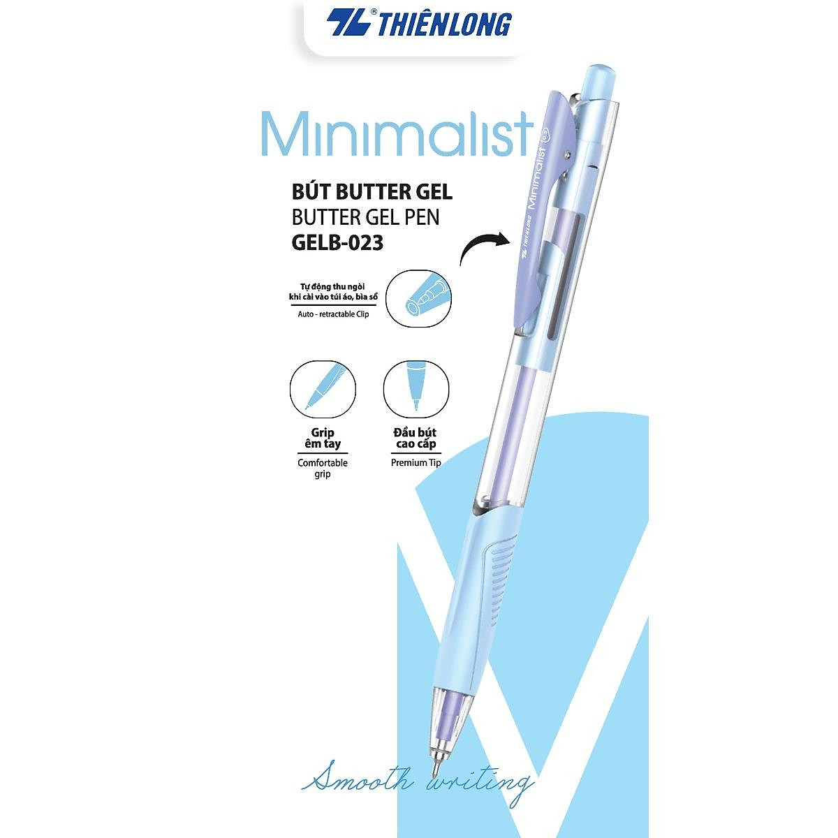 Combo 5/10/20 Bút gel B - Minimalist Butter Gel Thiên Long GELB-023