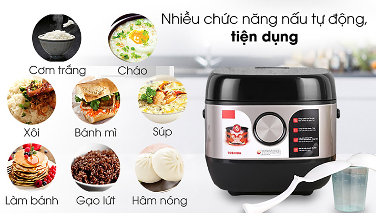 Nồi cơm cao tần Toshiba RC-18IX1PV (1.8 Lít) - Hàng Chính Hãng