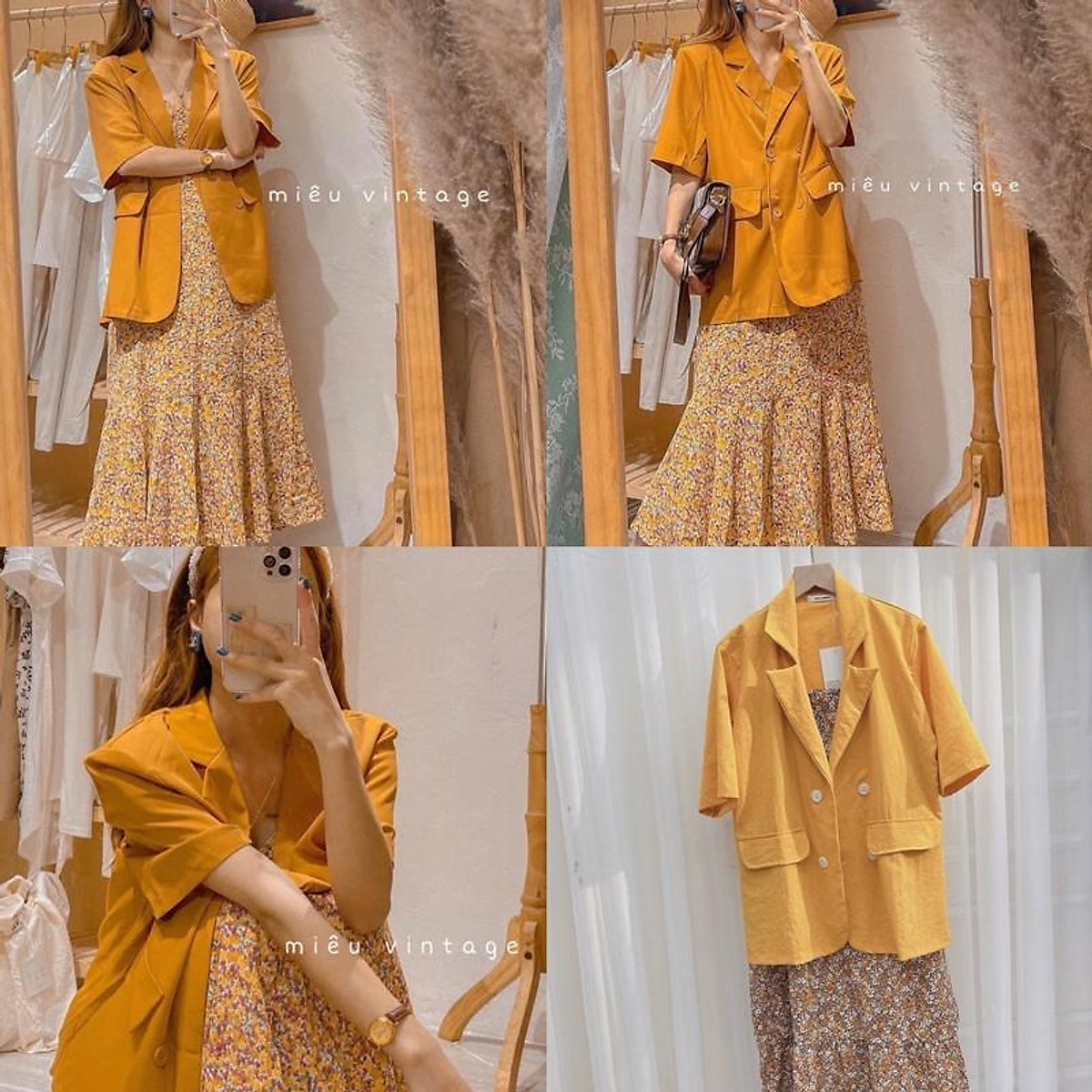 Chi tiết với hơn 80 váy hoa nhí mix blazer siêu hot  cdgdbentreeduvn