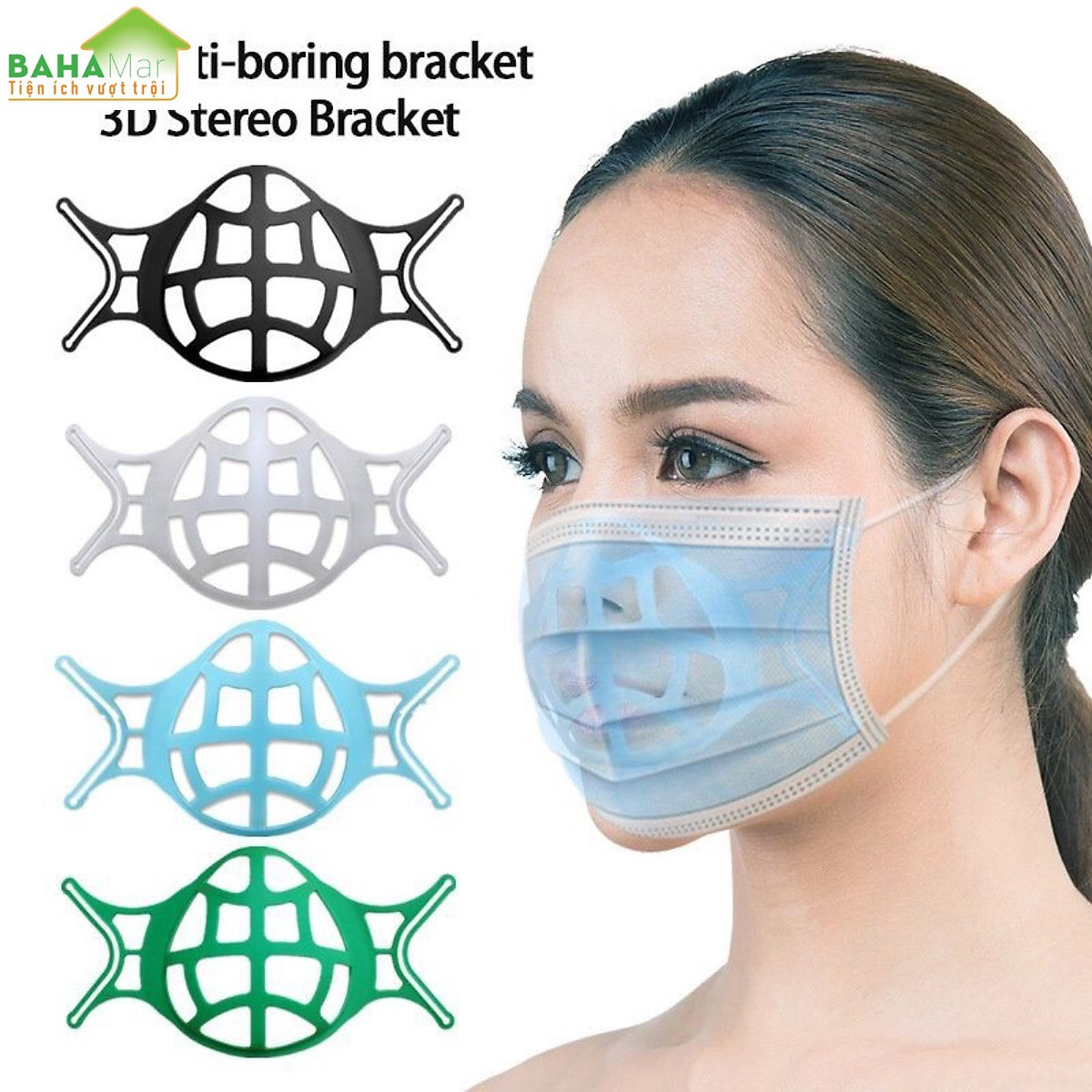 KHUNG ĐỠ 3D ĐEO KHẨU TRANG THOÁNG KHÍ, LÓT CHỐNG TRÔI SON HIỆU QUẢ