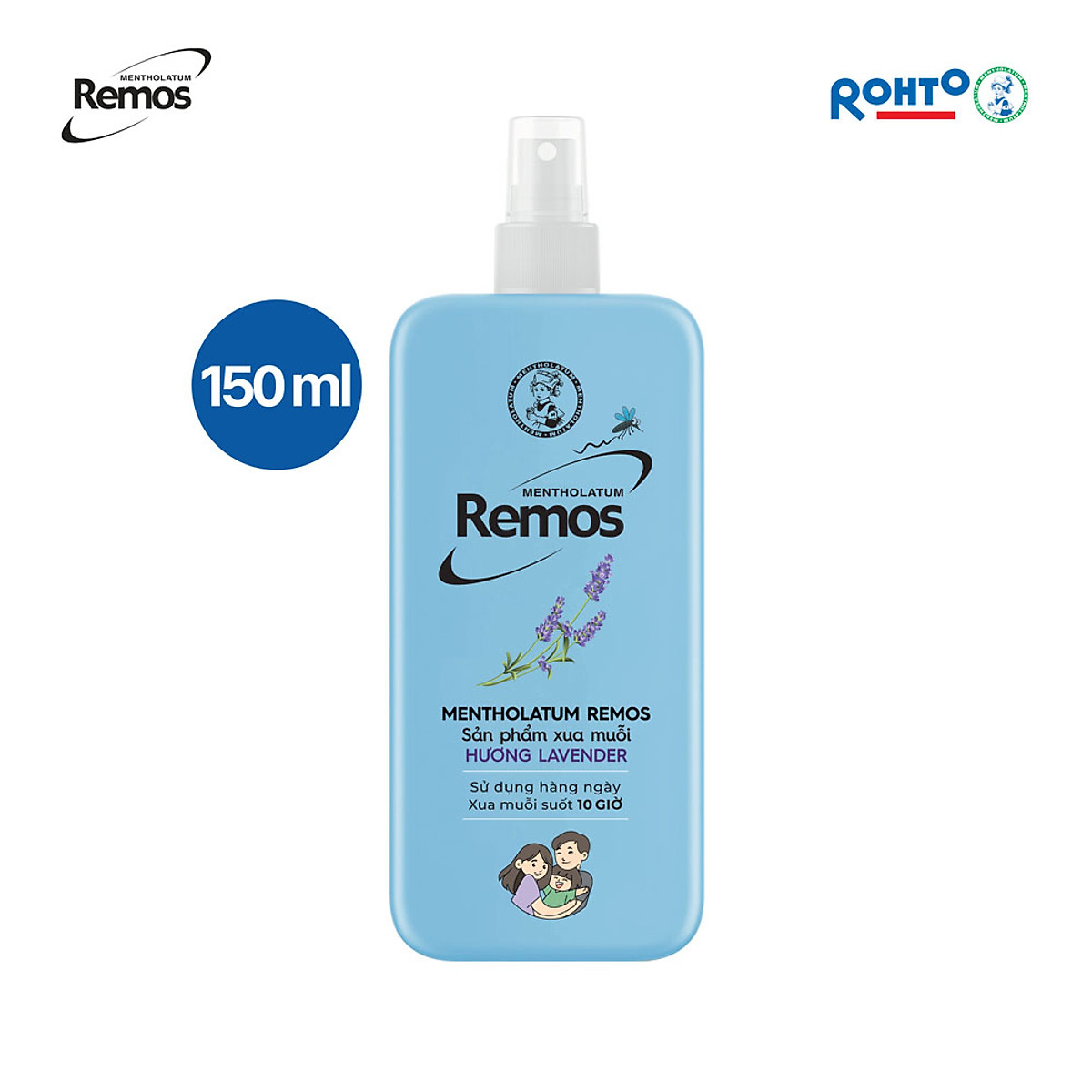Xịt chống muỗi Rohto Mentholatum Remos Hương Lavender 150ml