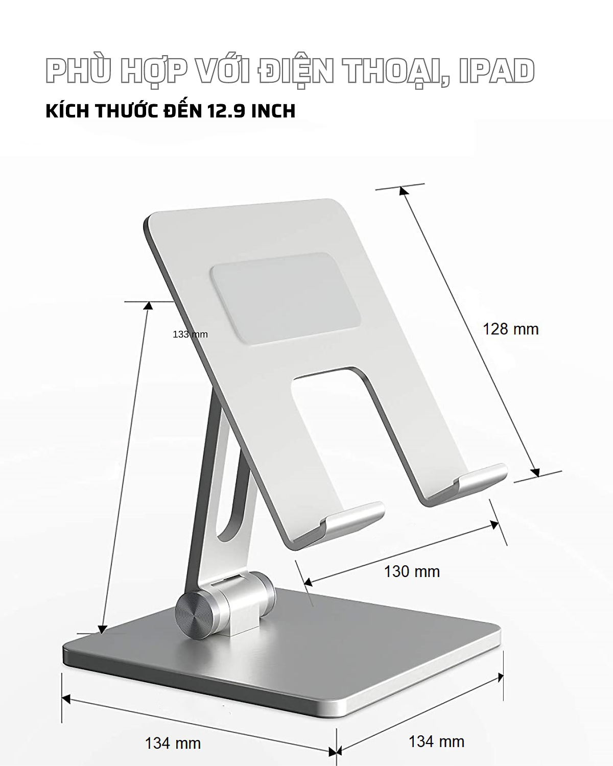 Giá Đỡ Máy Tính Bảng, Ipad, Điện Thoại - Chất Liệu Hợp Kim Nhôm Cao Cấp - Hàng Chính Hãng Tamayoko