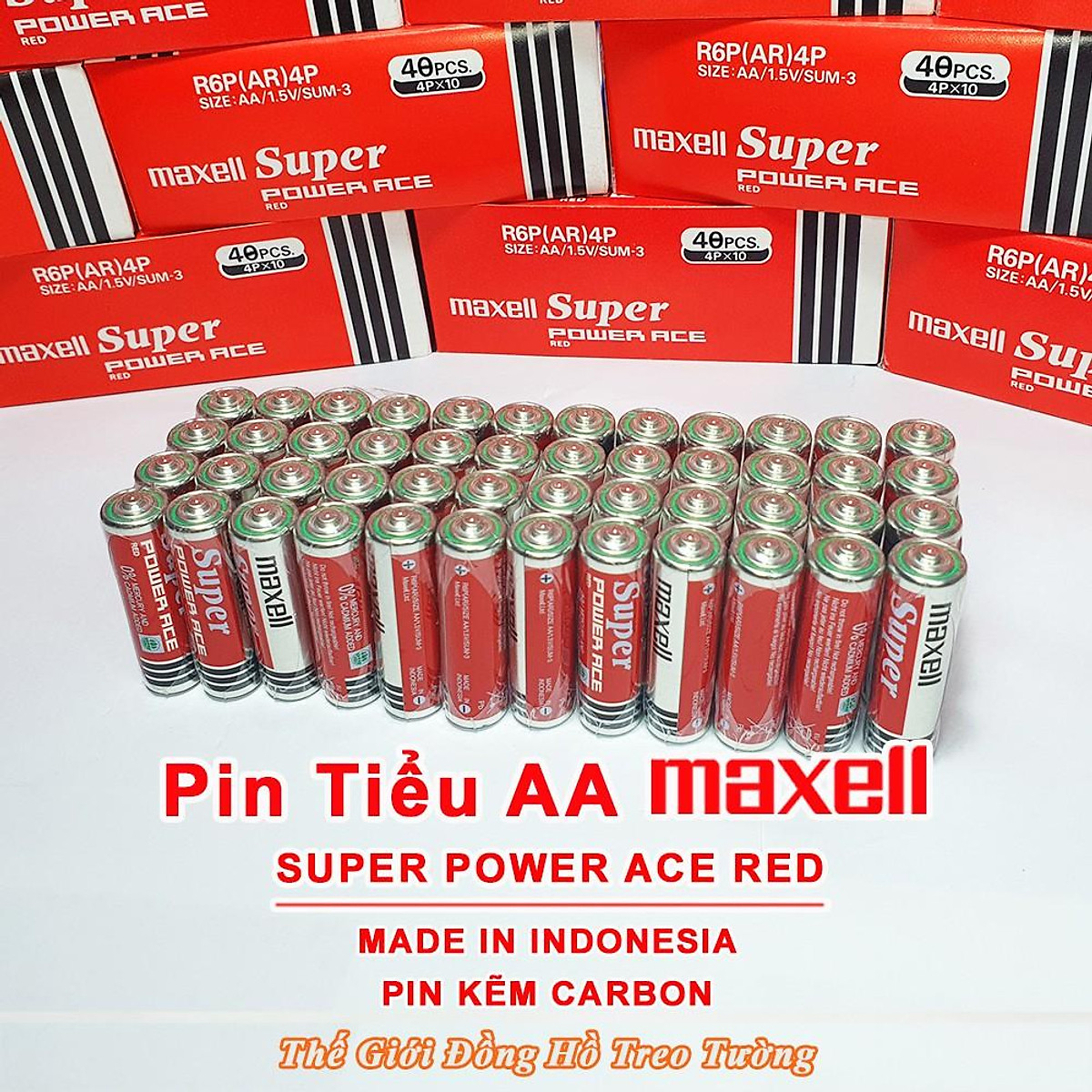 Pin tiểu Maxell AA – Hộp 40 + 8=48 Viên
