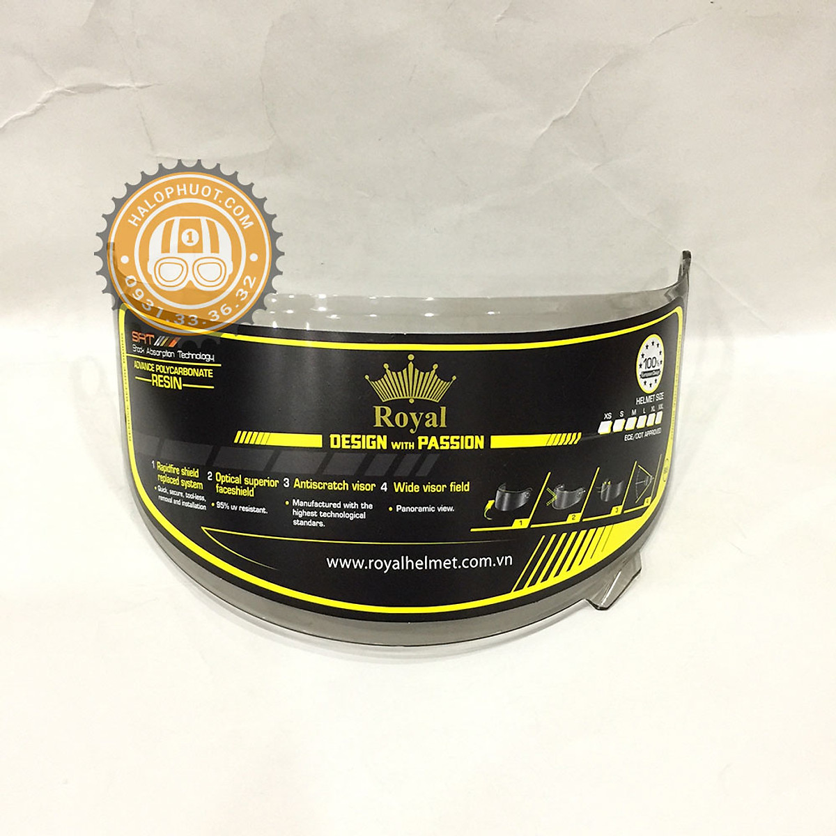 Kính Trà Lắp Cho Mũ Bảo hiểm FullFace Royal M136