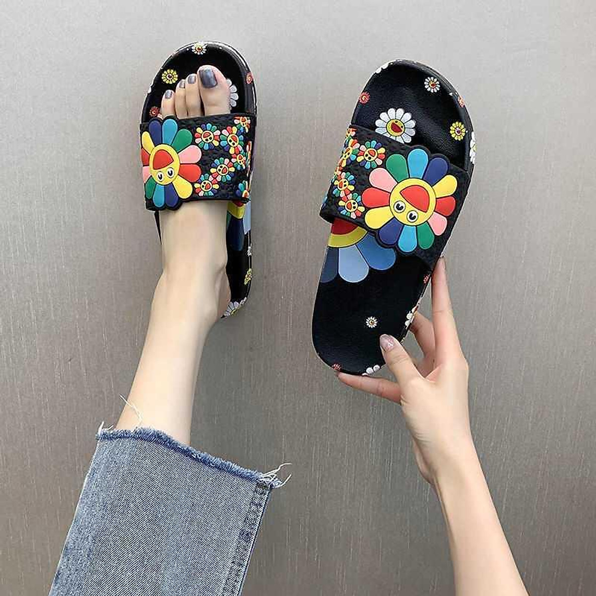 MIỄN SHIP DÉP CAO SU HOA XINH CHO ĐÔI CHÂN THÊM DUYÊN