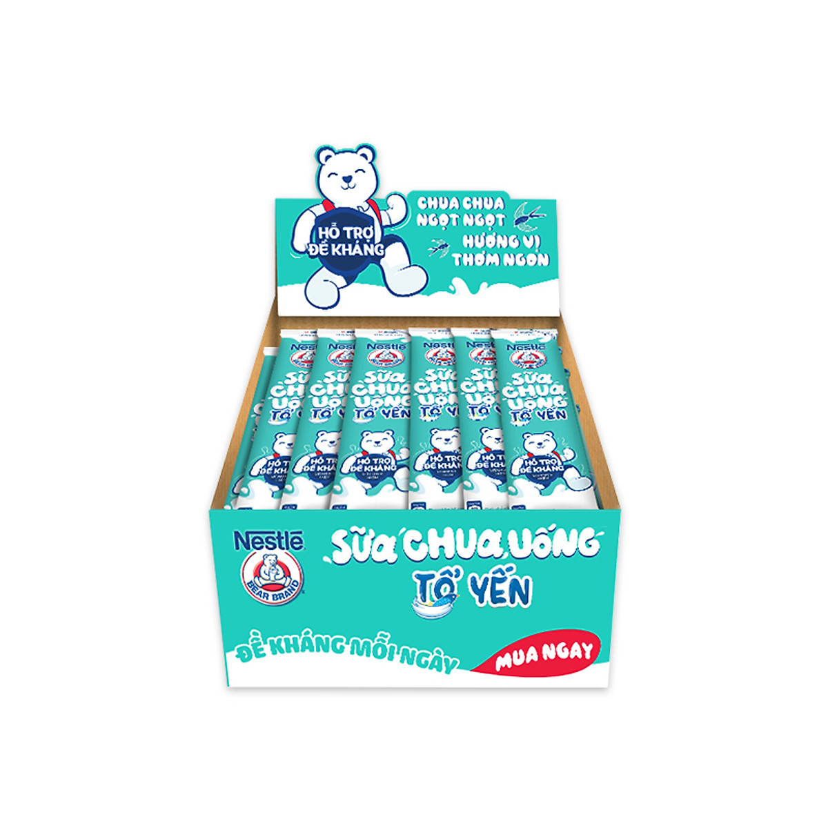 Thùng 28 gói sữa chua tổ yến Nestlé Yogu Gấu (28 x 75ml)