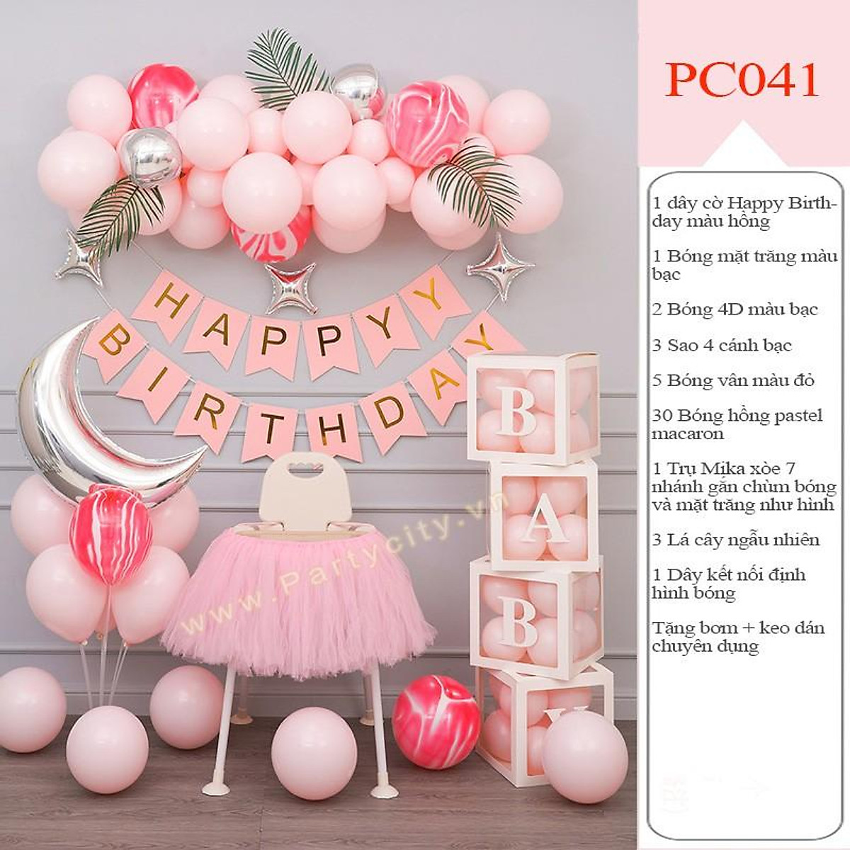 Phụ Kiện Trang Trí Sinh Nhật Trọn Gói  Shop Cưng Party