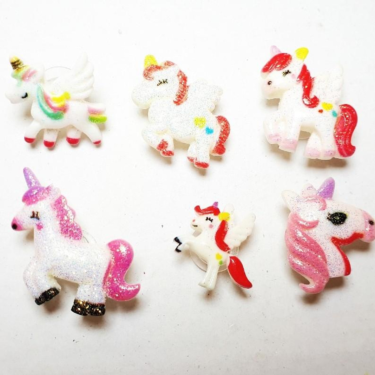 Unicorn kim tuyến nhiều mẫu jibbit loại cứng 3D - nút gắn dép