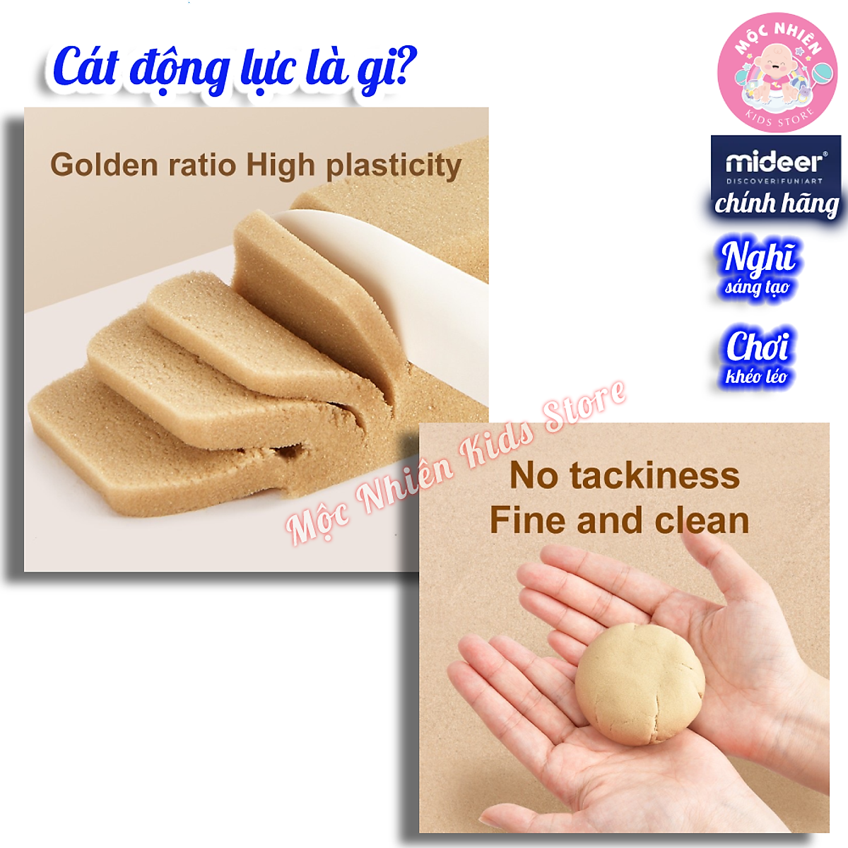 Đồ Chơi Cát Ma Thuật Mideer Magic Sand Play Set Dành Cho Bé 3 Tuổi, Đồ Chơi Cảm Giác Cho Bé