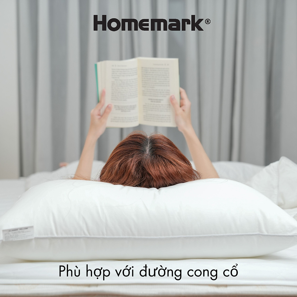 Ruột Gối Microfiber Lông Vũ Nhân Tạo Homemark - Siêu Mềm, Chống Xẹp, Thoáng Khí, Kháng Khuẩn