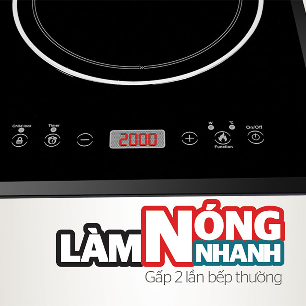 Bếp Đôi Điện Từ Hồng Ngoại Sunhouse SHB8609 (Tổng công suất 3600W) - Hàng chính hãng