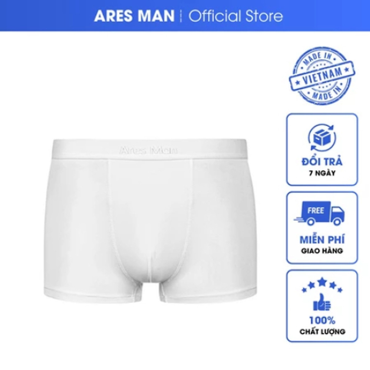 Quần lót nam, quần boxer nam Ares Man chất thun lạnh mềm mịn siêu mát, thấm hút mồ hôi Ares man 2.0