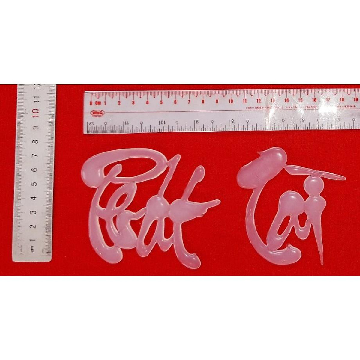 Chữ Thư Pháp Nổi 3D Dán Dưa, Dán Dừa, Dán Tranh Thêu Chữ Thập, Tranh Đính Đá, Đồ Handmade, Lá Bồ Đề - Phát_Tài (Nhỏ),Chữ Trắng | Đồ Chơi Nhà Sách Gấu