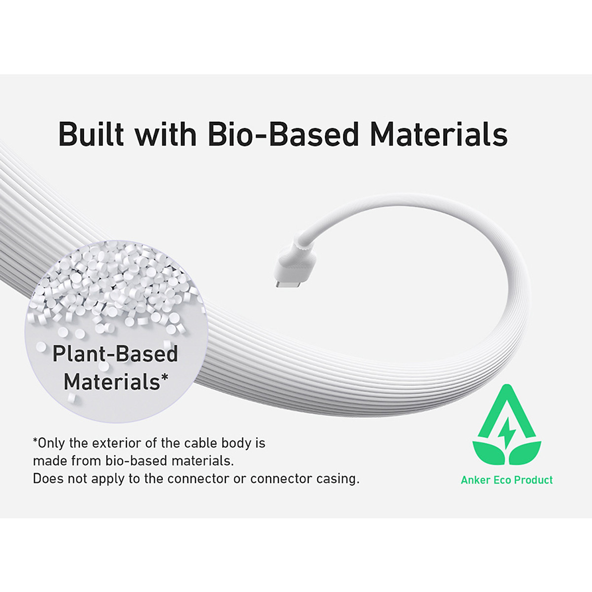 Cáp Sạc Anker 544 C to C TPE Chất Liệu Bio-Based A80F1 - Hàng Chính Hãng