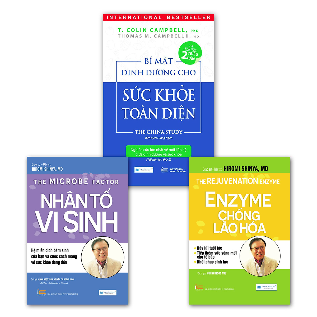 Combo Sách Dinh Dưỡng Hay Nhất Mọi Thời Đại: Bí Mật Dinh Dưỡng Cho Sức Khỏe Toàn Diện + Nhân Tố Vi Sinh + Enzyme Chống Lão Hóa - Đẩy Lùi Tuổi Tác Tiếp Thêm Sức Sống Mới Cho Tế Bào ( Tái Bản 2020)