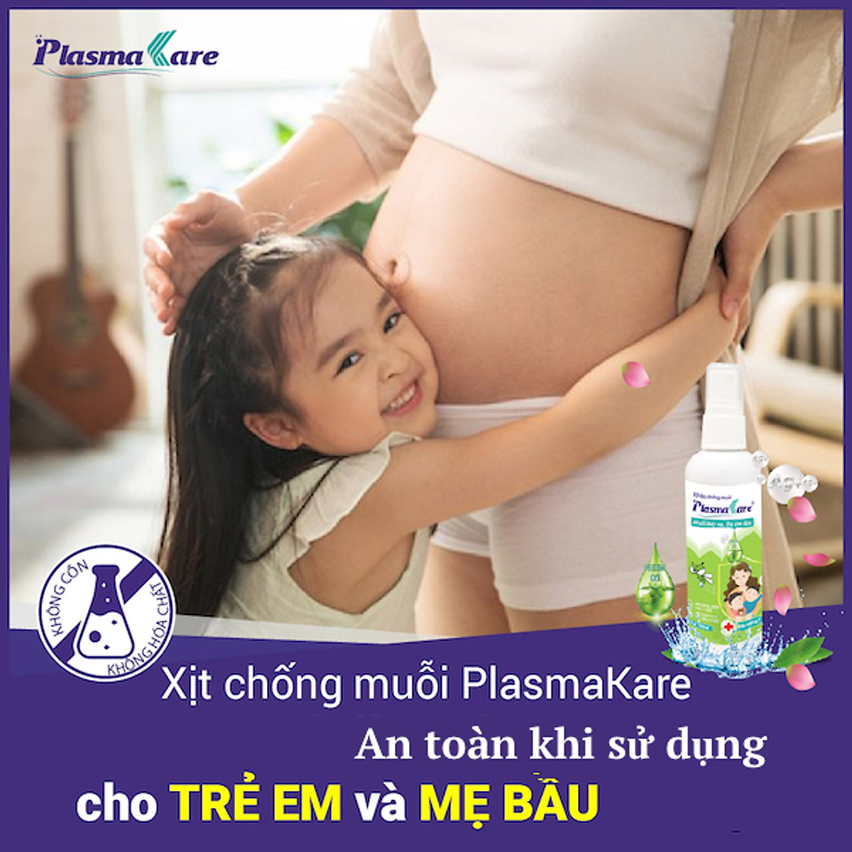 XỊT DA CHỐNG MUỖI PLASMAKARE 100ml xua đuổi Muỗl, xẹp vết đốt, Viện Sốt rét - KST -Côn trùng TƯ đã chứng nhận hiệu quả