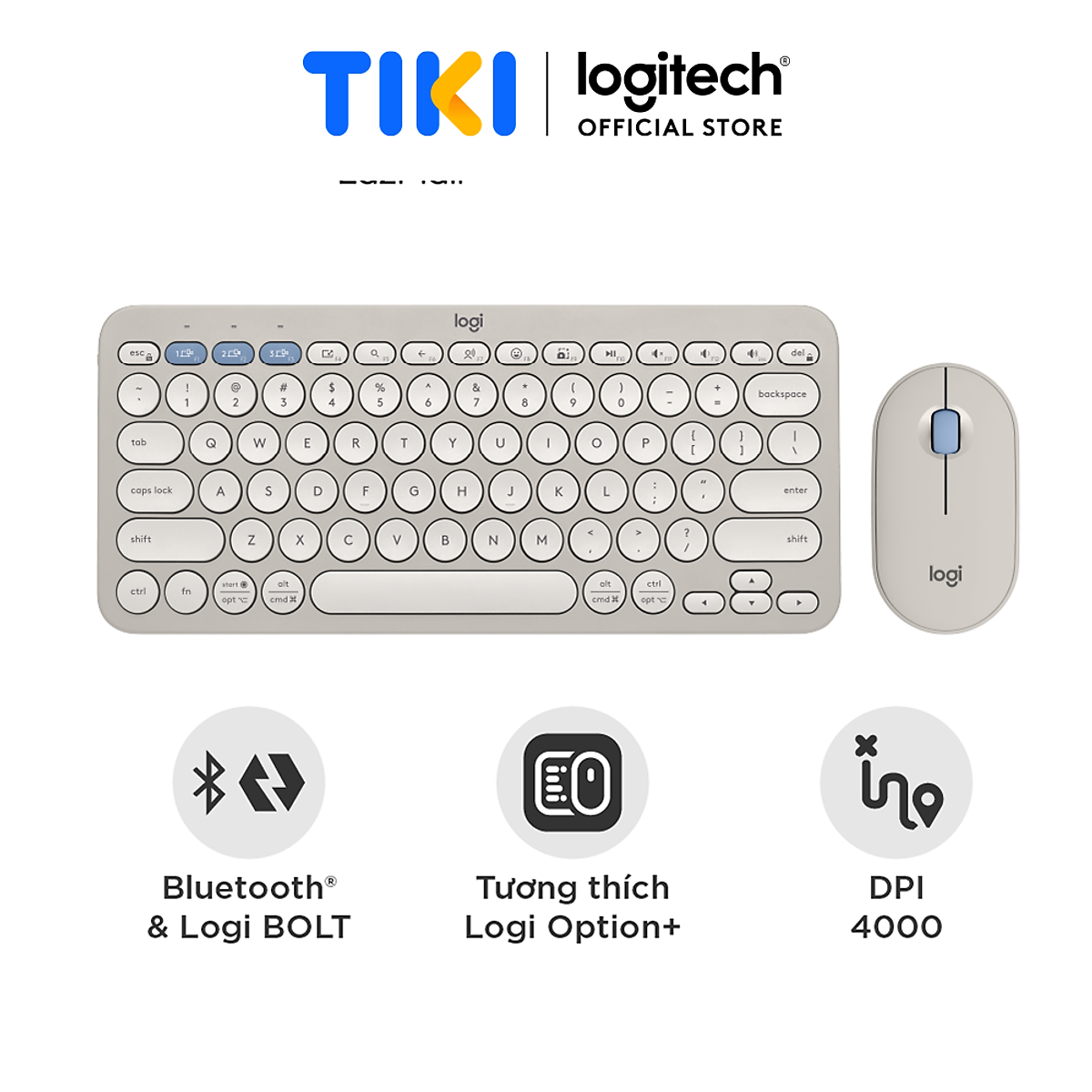 Bộ Bàn Phím Và Chuột Logitech PEBBLE 2 COMBO Bàn Phím Logitech K380s + Chuột Logitech M350s | Silent | Bluetooth - Hàng Chính Hãng