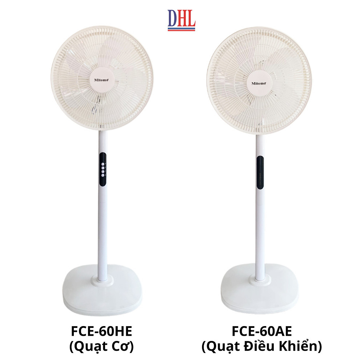 Quạt Cây Đứng Mitomo FCE-60 có điều khiễn từ xa, hẹn giờ hàng chính hãng