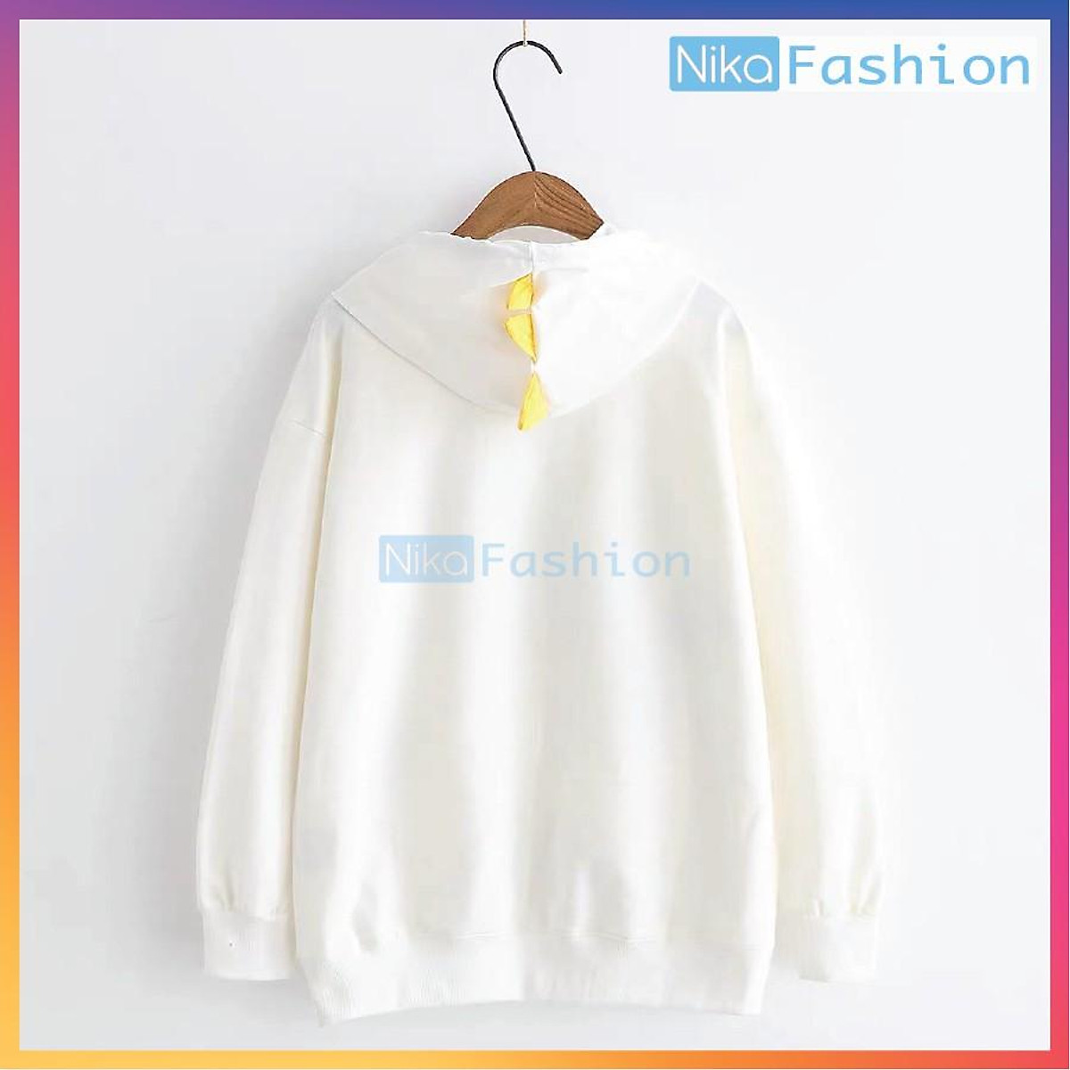 Nikafashion Áo Hoodie Nón Unisex Nam Nữ Chất Vải Nỉ Freesize 1 kích cỡ Form Dáng Rộng Dưới 65kg Mặc Đẹp K.L.O.N.G.T.Ú.I