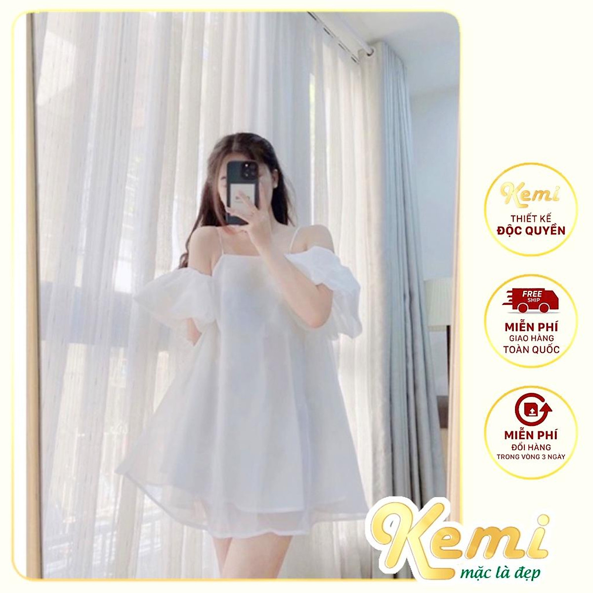 Đầm 2 dây trễ vai #43 Đầm 2 dây trễ vai