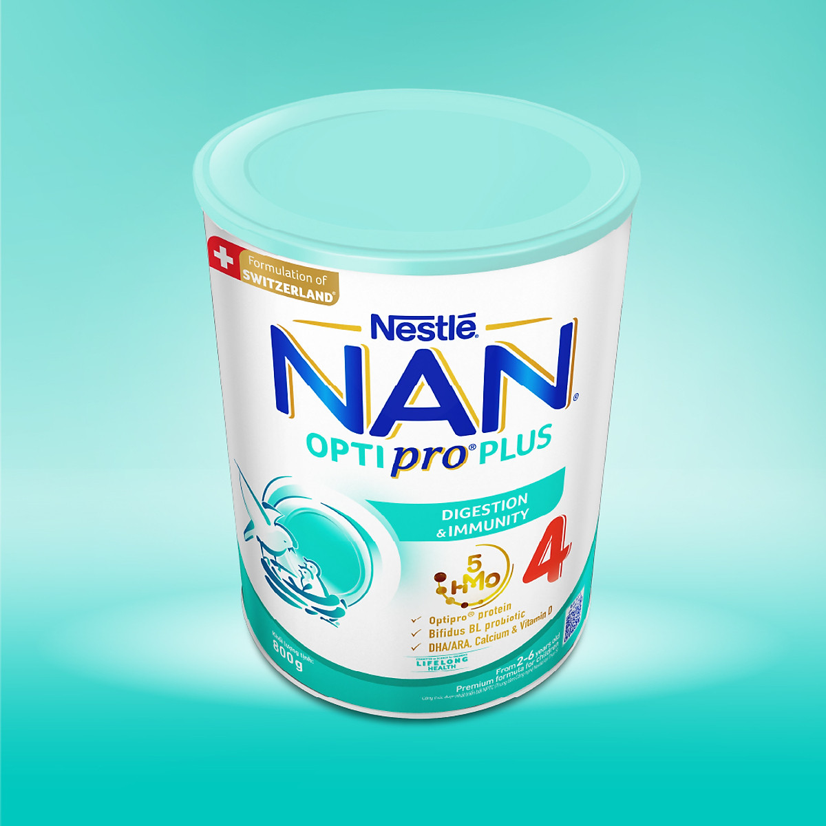 Bộ 3 lon Sữa bột NAN OPTIPRO PLUS 4 Nestle Bé 2-6 tuổi 1500g/lon Giúp tiêu hóa tốt