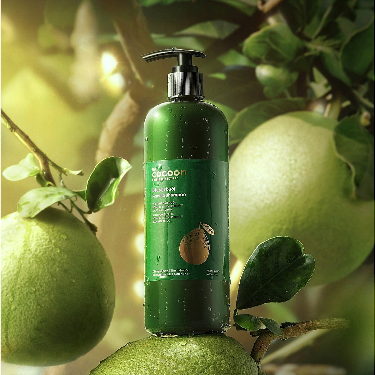 Dầu gội bưởi Cocoon giúp giảm gãy rụng và làm mềm tóc 500ml