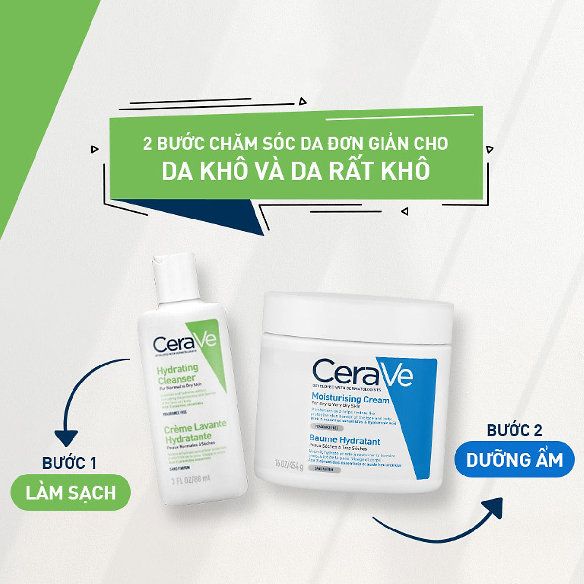 Sữa rửa mặt giúp làm sạch sâu dành cho da thường và da khô CeraVe Hydrating Cleanser