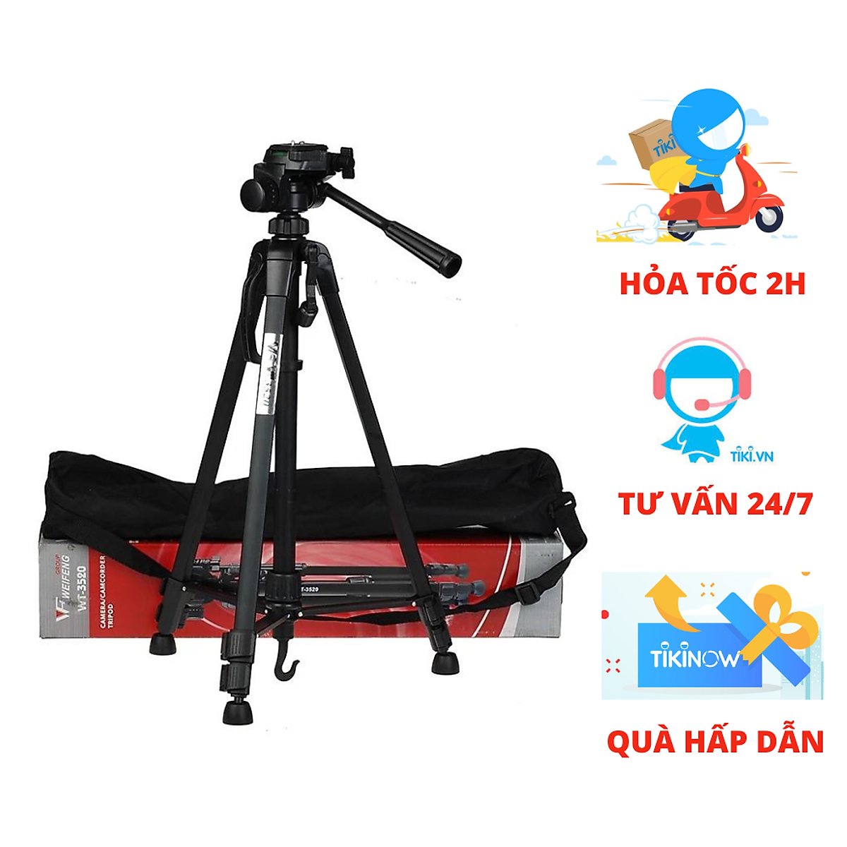 Chân Máy Ảnh Tripod WEIFENG WT-3520 - Hàng nhập khẩu