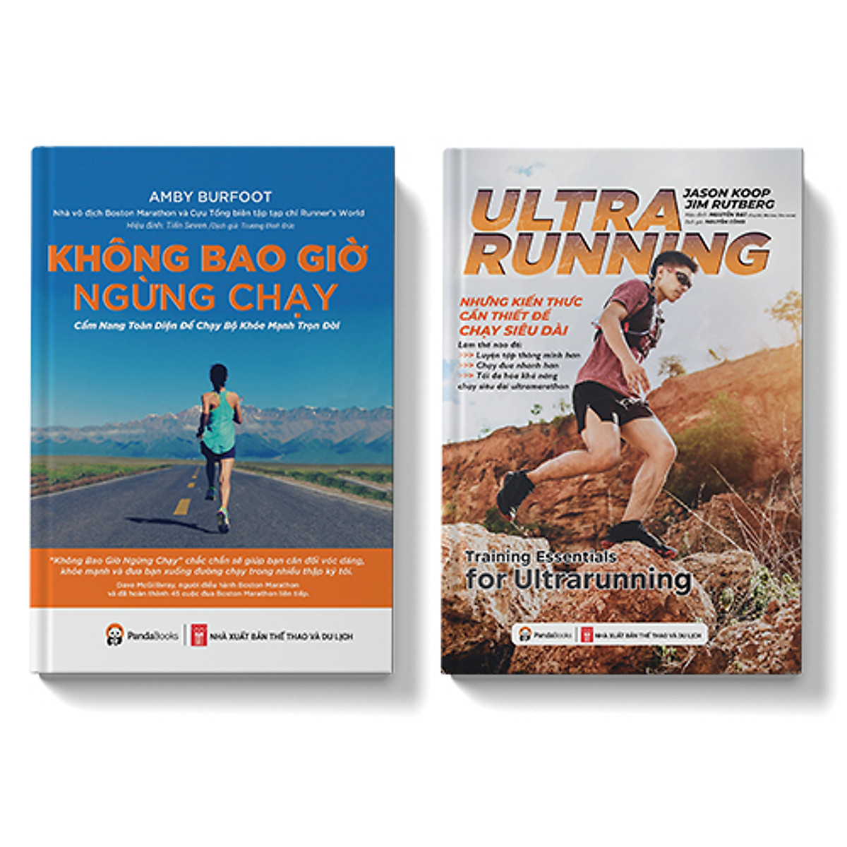 Sách - Combo Chạy bộ Những kiến thức để chạy đường dài Ultrarunning - Không bao giờ ngừng chạy - Pandabooks