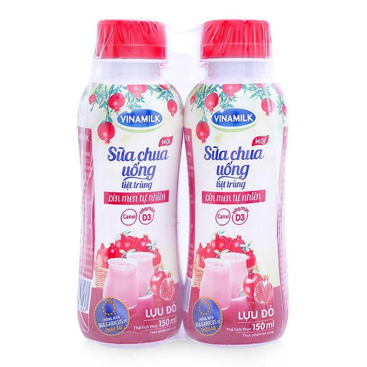 Sữa Chua Uống Yomilk Lựu Đỏ 150ML (Lốc 4 Chai) - 8934673313537