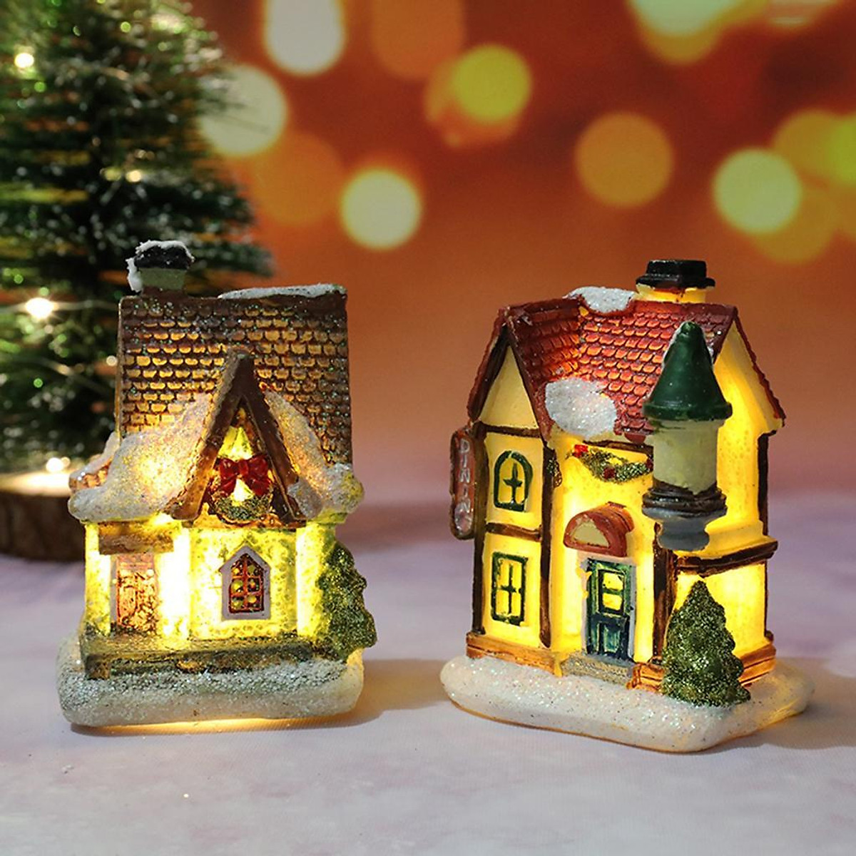 Mua 2pcs Christmas Decoration LED Miniature House | Tiki
