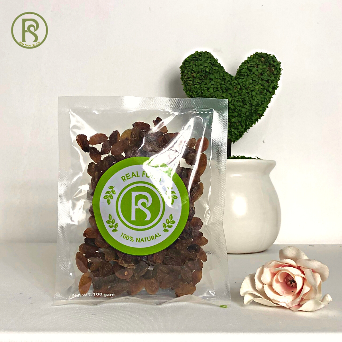 100G Nho Khô Nâu Real Food (Brown Raisin)