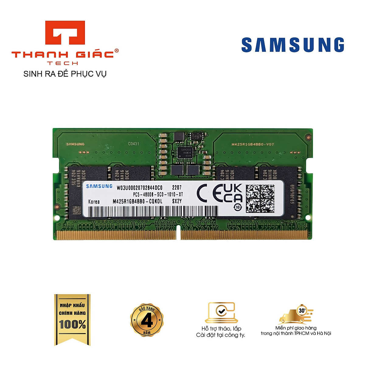 RAM Laptop DDR5 Samsung Bus 4800 - Hàng Nhập Khẩu