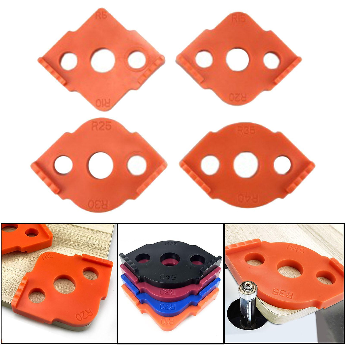 Jig Router Templates, ABS Plastic Routing Rounded Corners Router Bit Jig Router Templates, ABS Plastic Routing Rounded Corners Router Bit