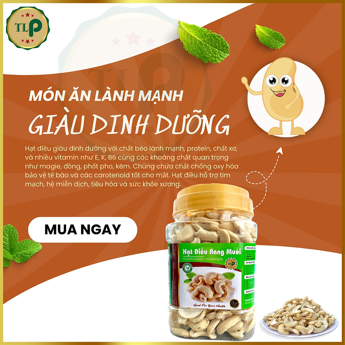 HẠT ĐIỀU RANG MUỐI VỠ TÂN LỘC PHÁT